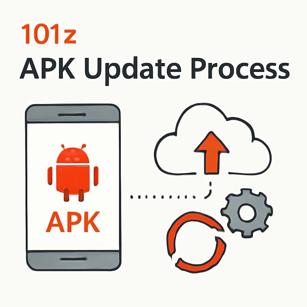 Illustration detailing the 101z APK update steps.