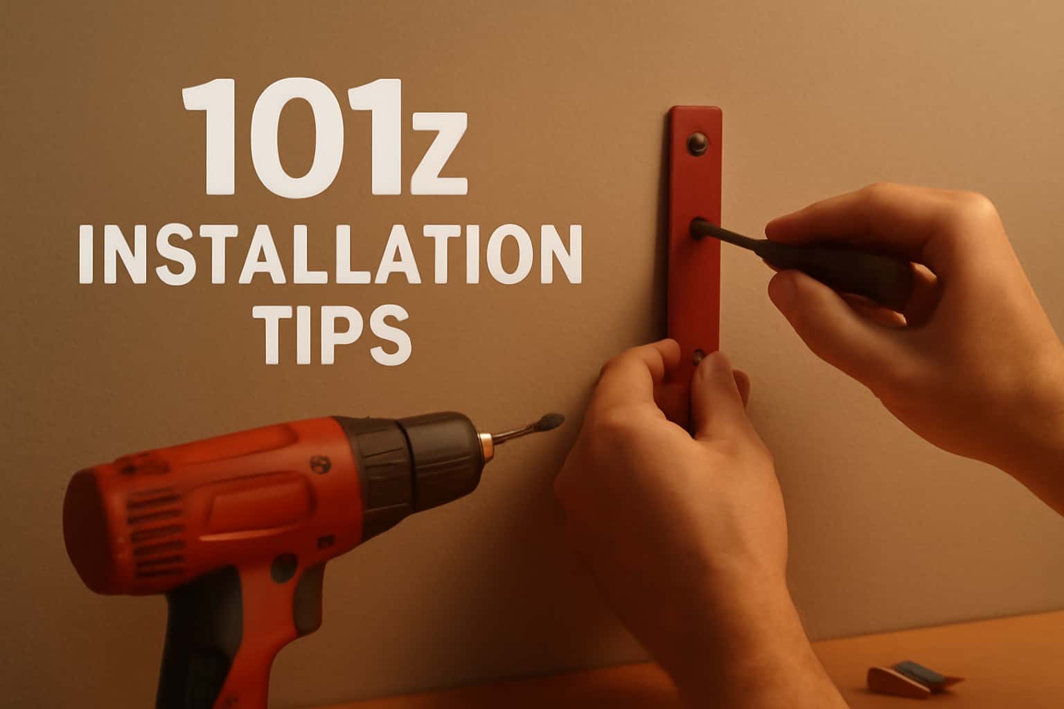Informational scene depicting 101z Installation Tips.