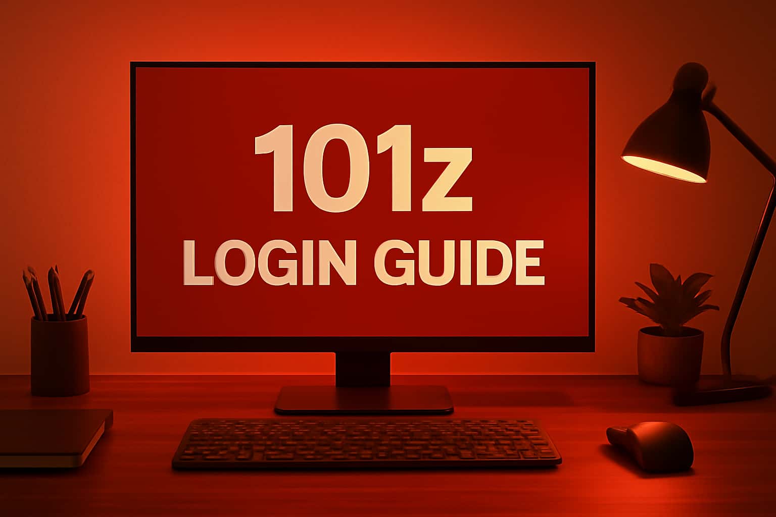 Informational scene depicting the 101z Login Guide.