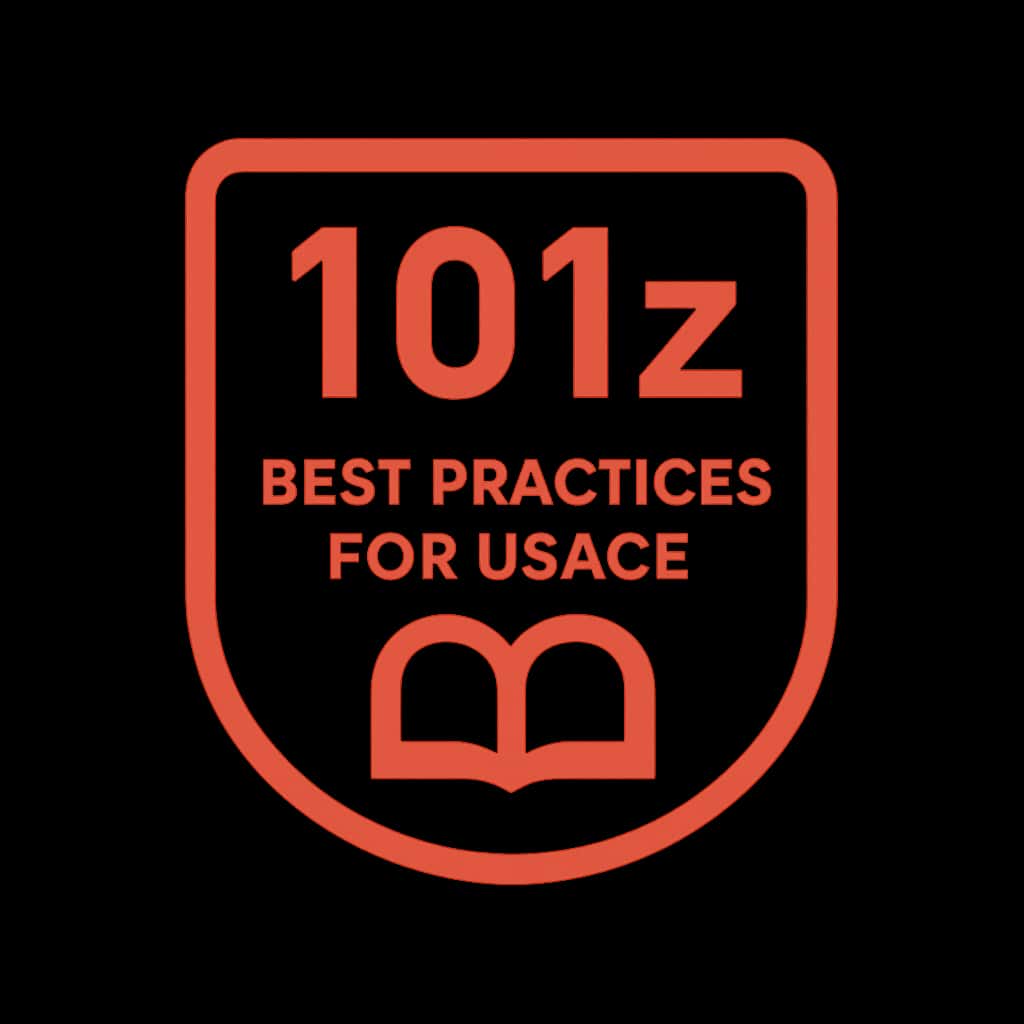 A badge symbolizing best practices for using 101z.