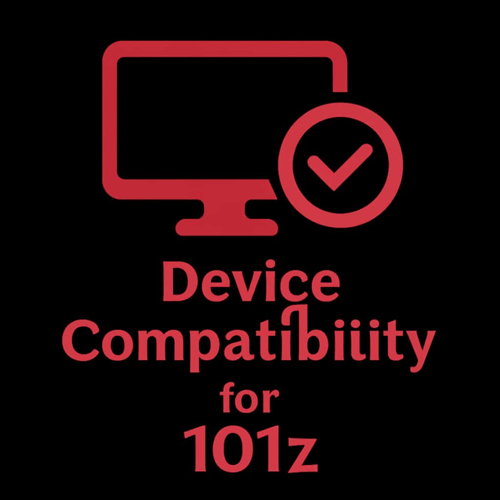 A badge for device compatibility of the 101z app.