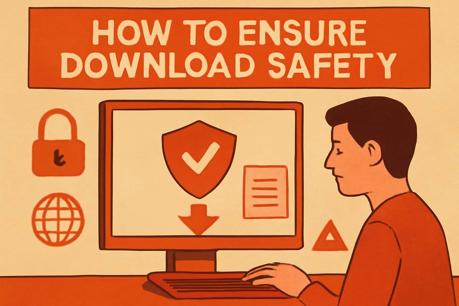 An informative graphic illustrating the safety measures for downloading the 101z app.