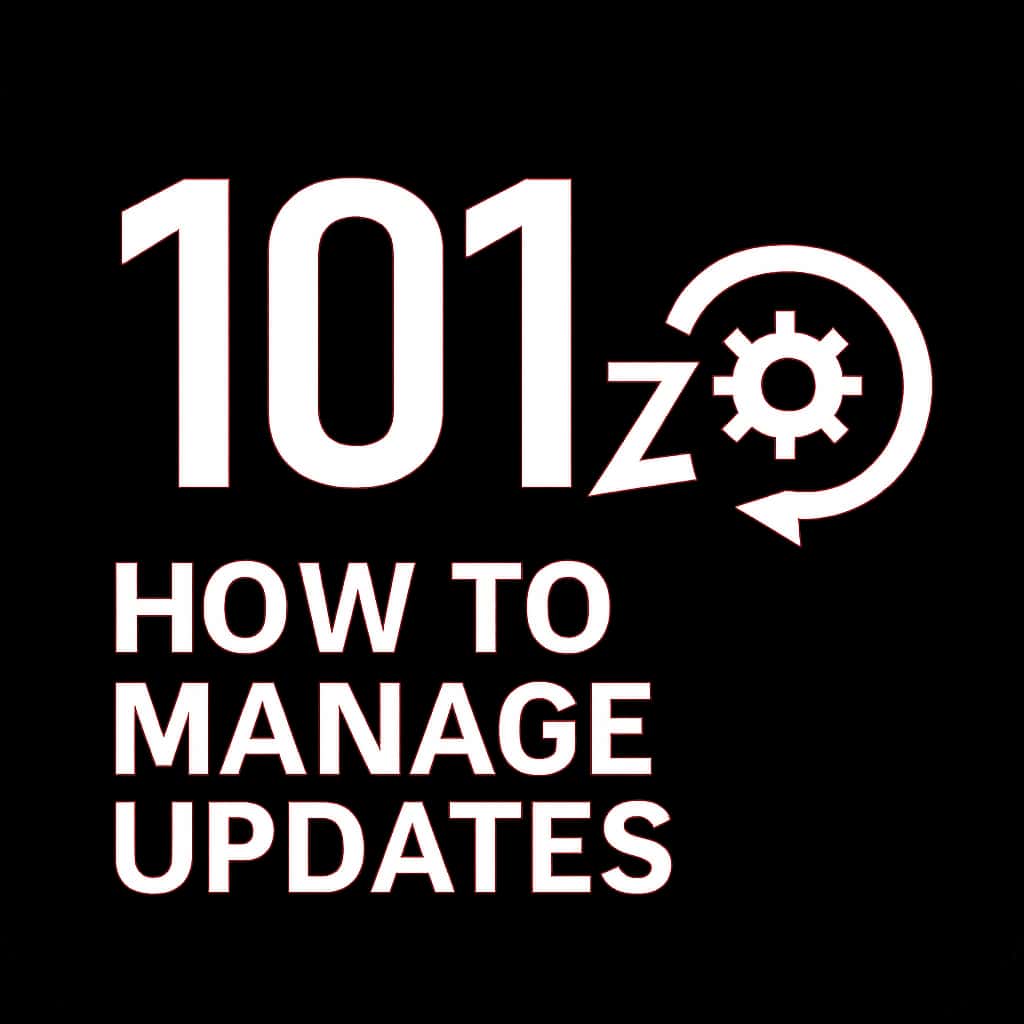 Icon representing the management of updates for the 101z app.