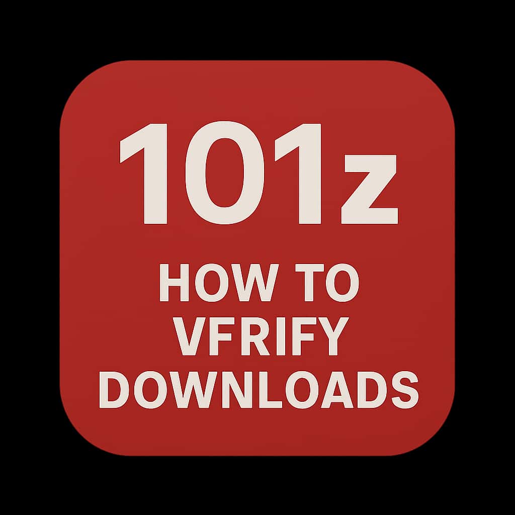 Icon representing verification process for 101z downloads.