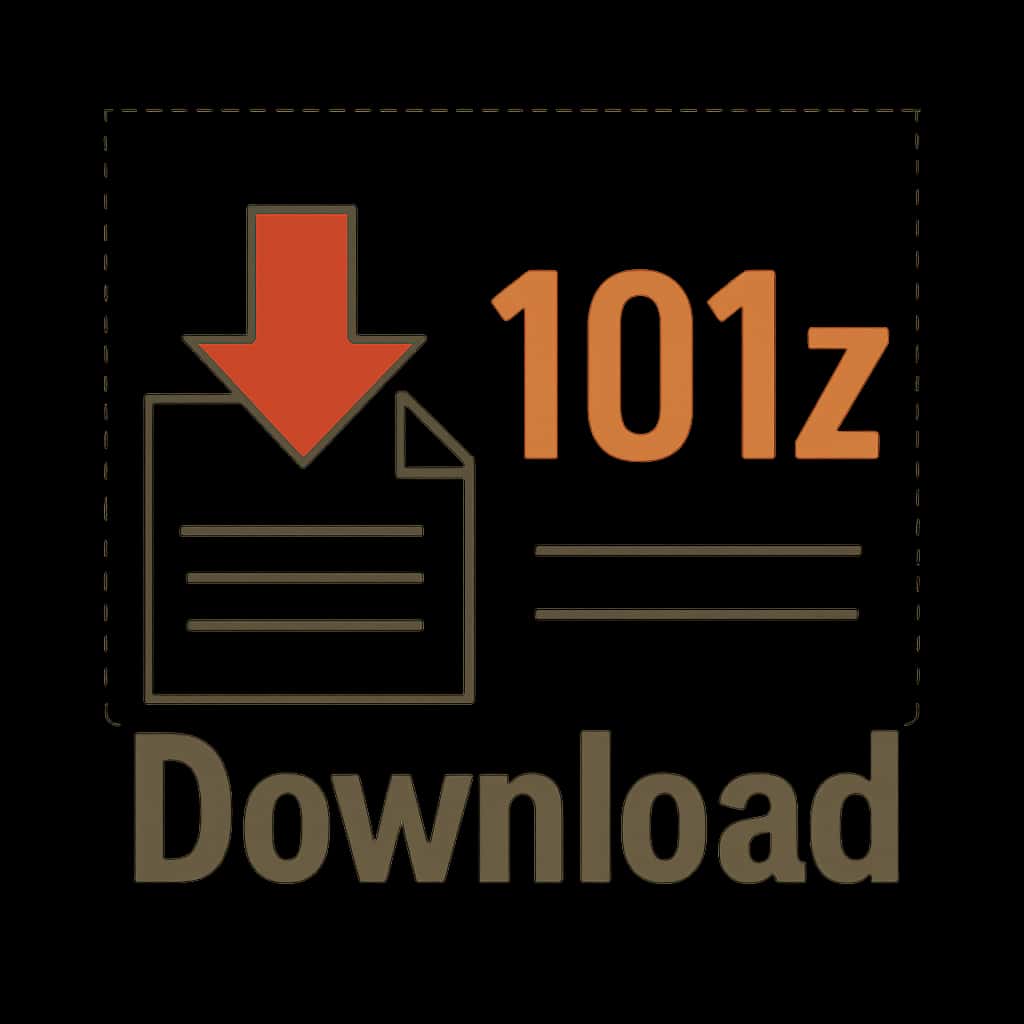 Illustration clarifying the download steps for 101z.