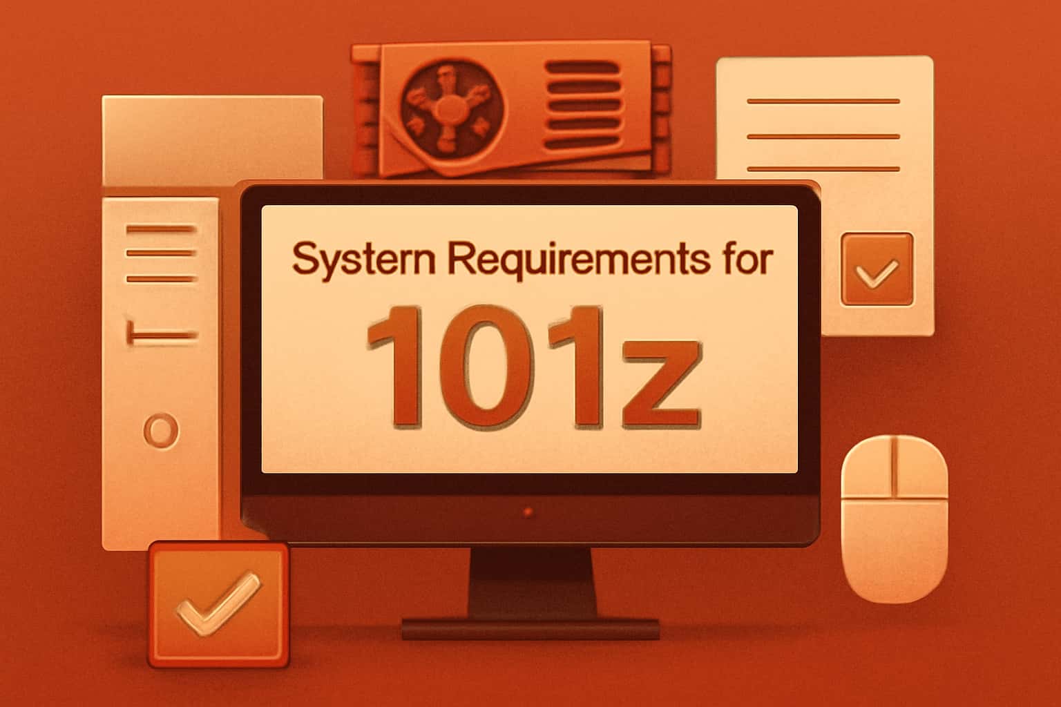 An informative visual representation of the system requirements for the 101z application.