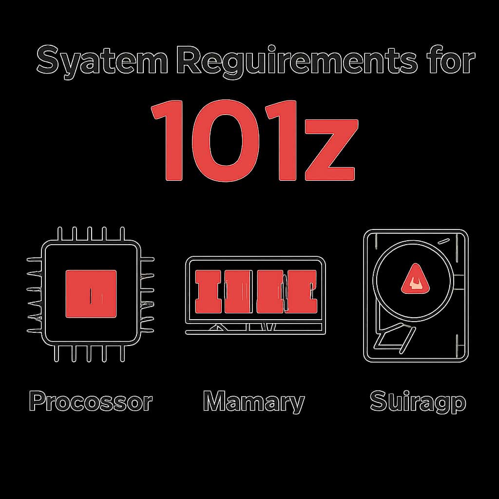 An educational diagram depicting the system requirements for 101z.