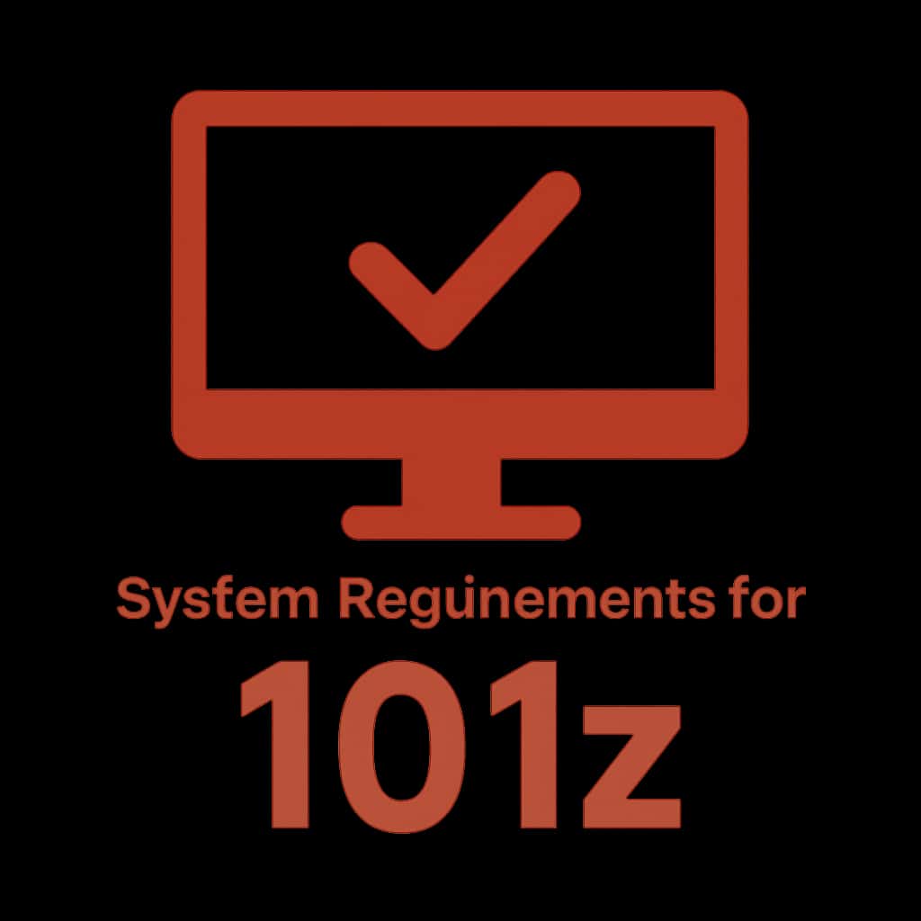 A badge representing System Requirements for 101z.